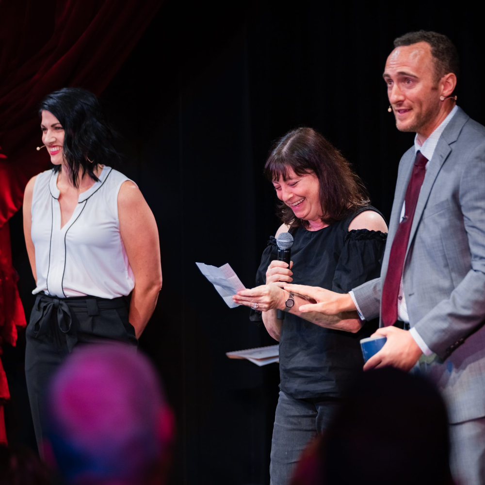 Headline Shows Section Image of Jason and Stacy on Stage 