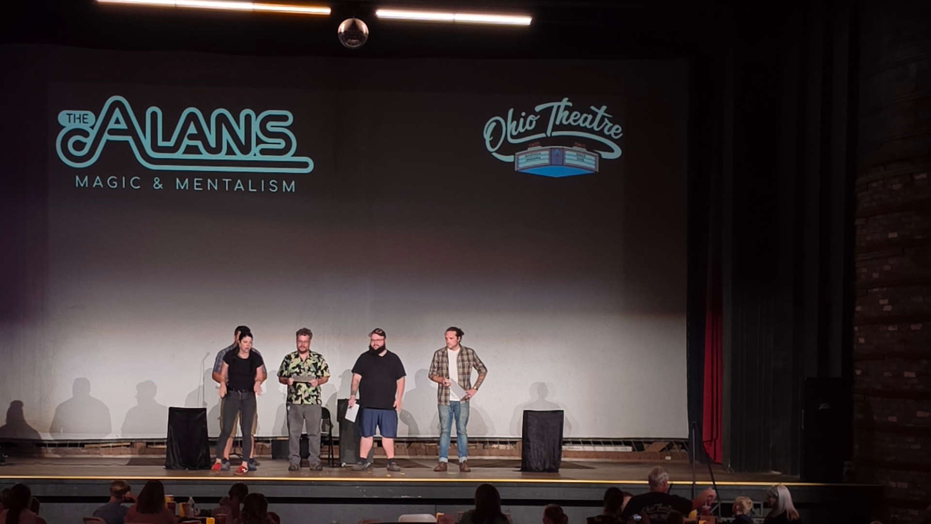 Stacy Alan Mentalist on stage Ohio Theatre 