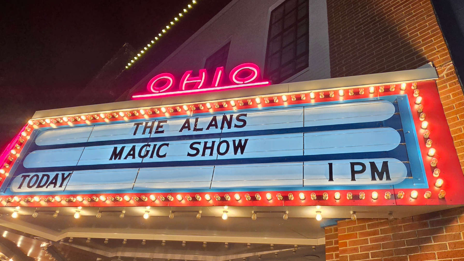 Ohio Theatre Billboard The Alans 